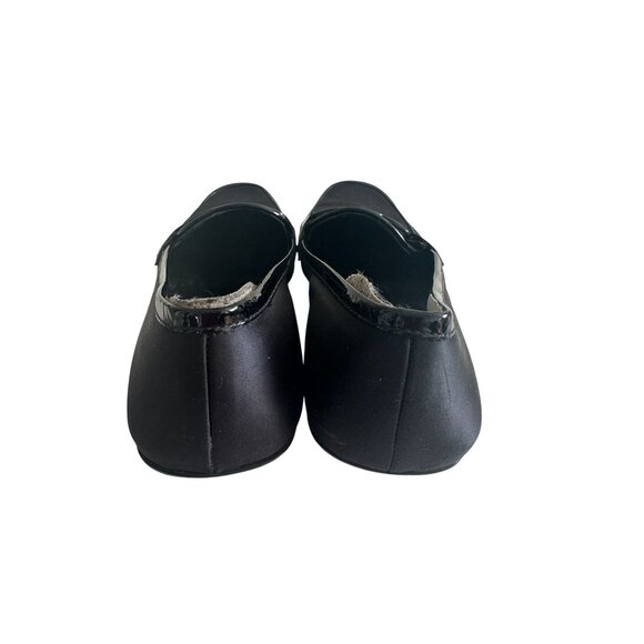 SALVATORE FERRAGAMO Black Fabric Logo Loafers Size 7 - Picture 13 of 14